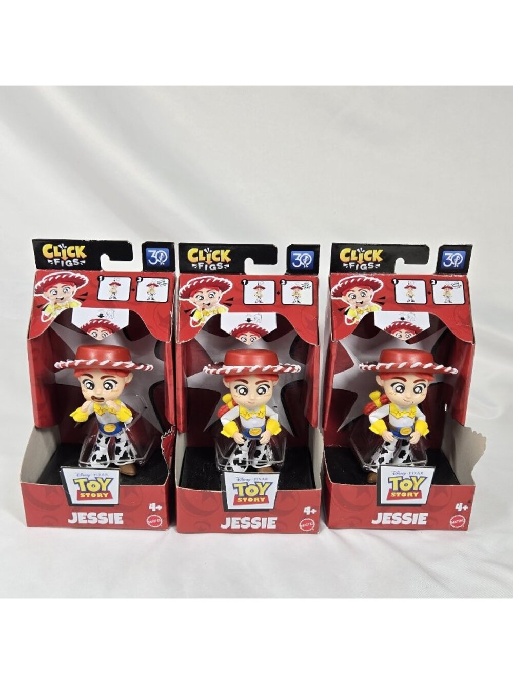 Lot Of 3 Mattel Disney Pixar Toy Story Click Figs Action figure of Jessie